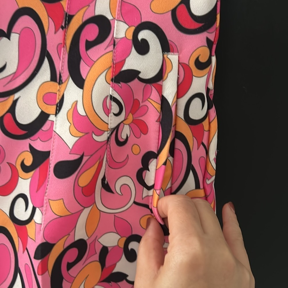 NWOT Zara Paisley Floral Straight Leg High Waist Pants in Multicolor. Size M - Picture 6 of 12